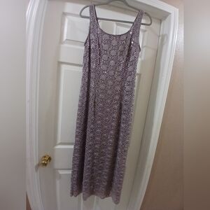 R&M Richards Sleeveless Lace Maxi Dress - Lavender